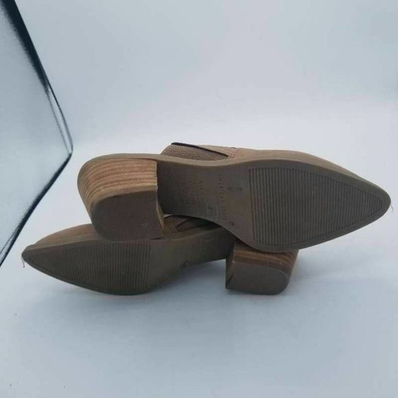 American Eagle Outfitters Womens Mules Heels Shoes Beige Slip On Pointed Toe 6 - Picture 4 of 6